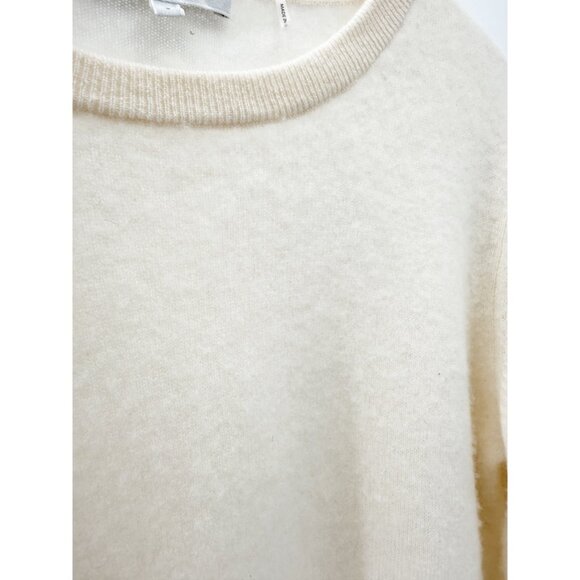 White + Warren Cashmere Crewneck Cream Crew Neck Sweater L - Picture 3 of 11
